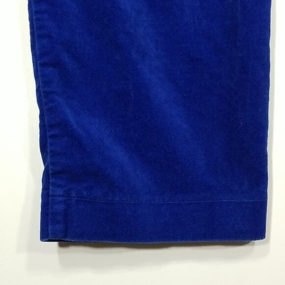 Tabi Pants Woman's Size 12 Petites Stretch Purple Blue Velvet Vintage Office - Picture 7 of 13